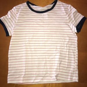 Cropped striped shirt